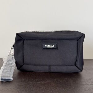 Versace Black Toiletry Bag for Men
